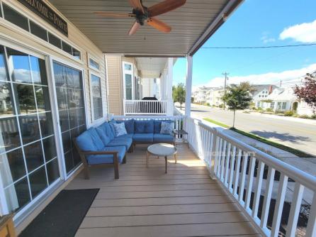 Covered front deck at 3527 Asbury Avenue